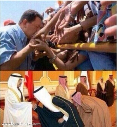 صورة تعليق ..... ما الفرق بين تشافيز والحكام العرب