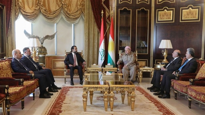 Al-Halbousi and Barzani stress the importance of holding early elections after preparing the legal requirements and requirements preceded by the formation of a government with full authority